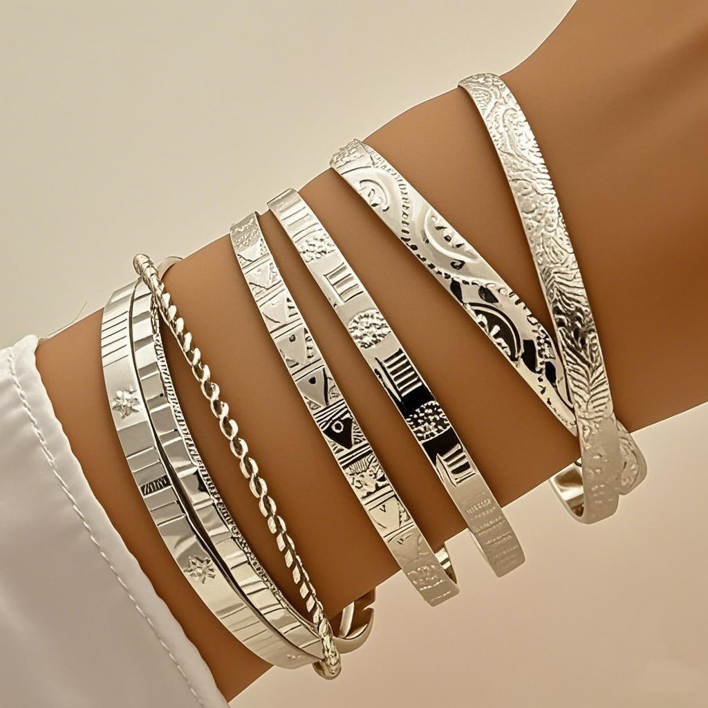 Wholesale Vintage multi-layered diamond pattern bracelet